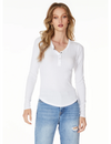 Snap Placket Longsleeve Tee, White