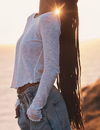 Free People Be My Baby Long Sleeve, Ivory