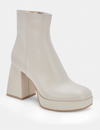 Ulyses Booties, Ivory Leather