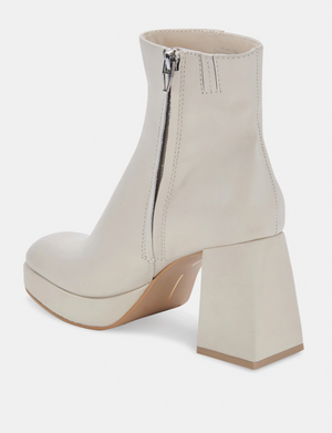 Ulyses Booties, Ivory Leather