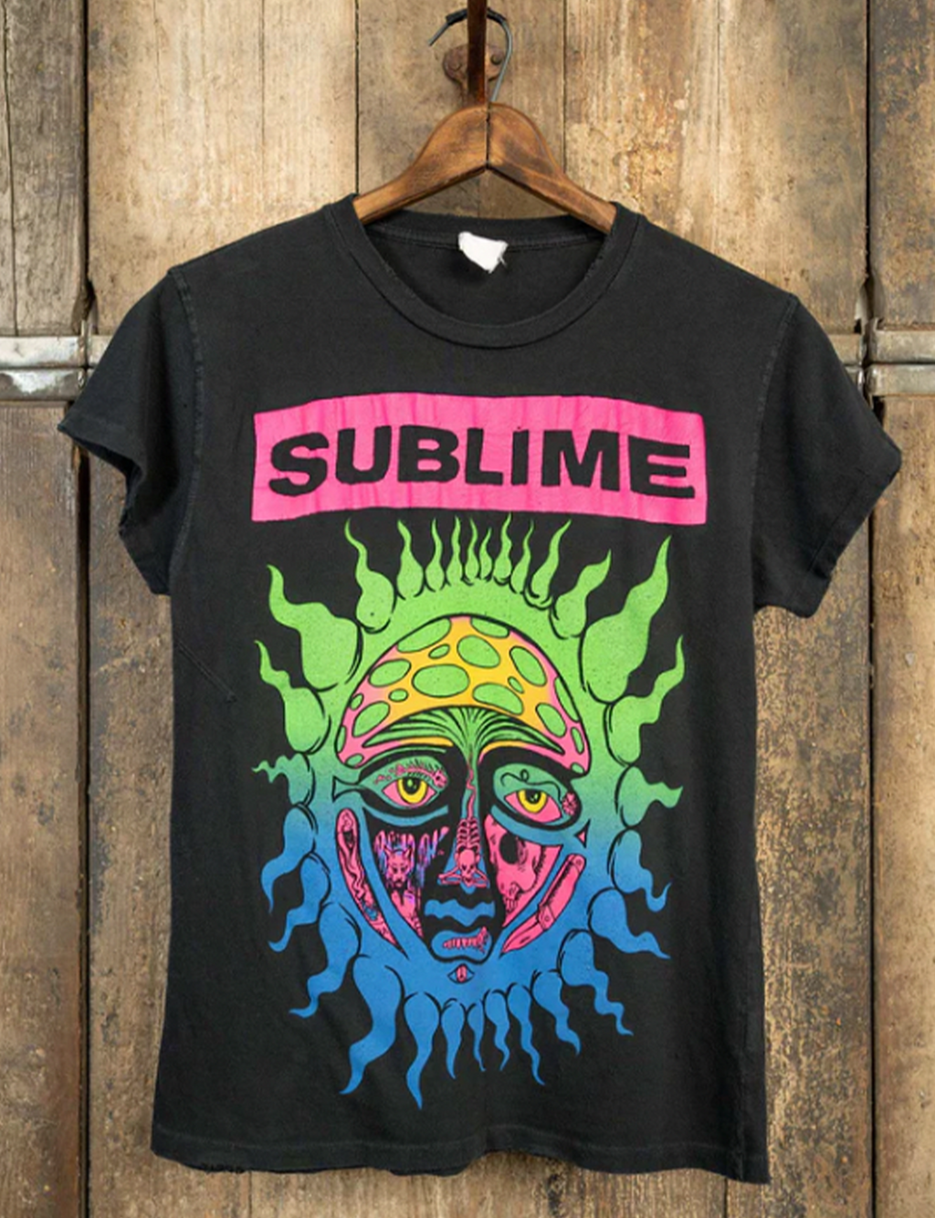 Sublime Neon Sun 90s Tee, Coal Pigment