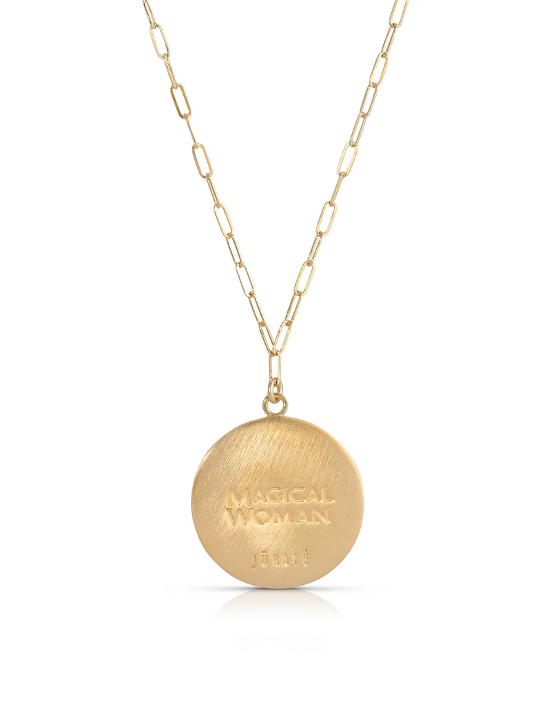Lunar Phases Coin Necklace, Gold