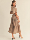 Samantha Satin Maxi Dress, Mocha