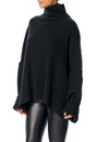 Casey Relaxed Turtleneck Sweater, Black