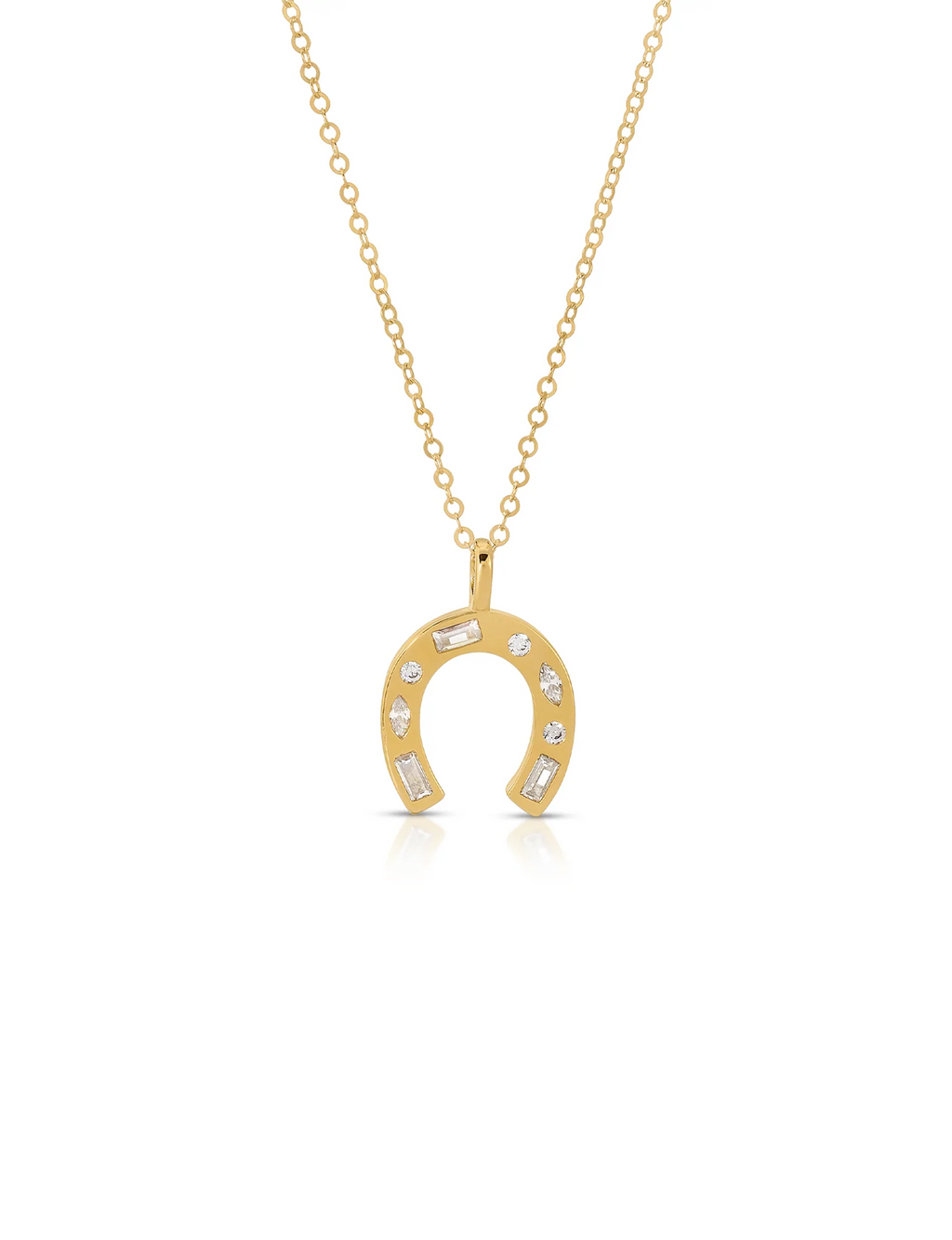 Jurate Chance Horseshoe Necklace, Gold