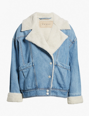 Blank NYC Sherpa Denim Jacket, Crash Course