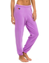 5 Stripe Womens Sweatpant, Neon Purple/Pink