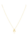 Cut Out Initial Necklace, Gold Plated