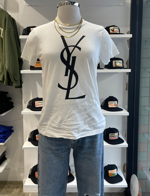 YMB YSL Womens Fit Tee, White