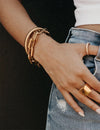 Dylan Chunky Ring 7, Gold Plated
