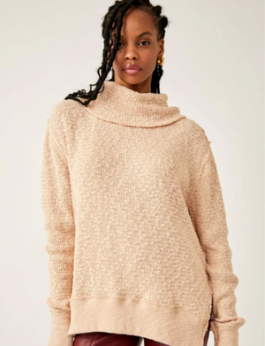 Tommy Turtle Sweater, Toasted Almond