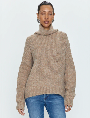 Ashley Turtleneck Sweater, Camel
