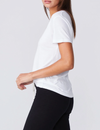Monrow Cotton Modal Relaxed V Neck Tee, White