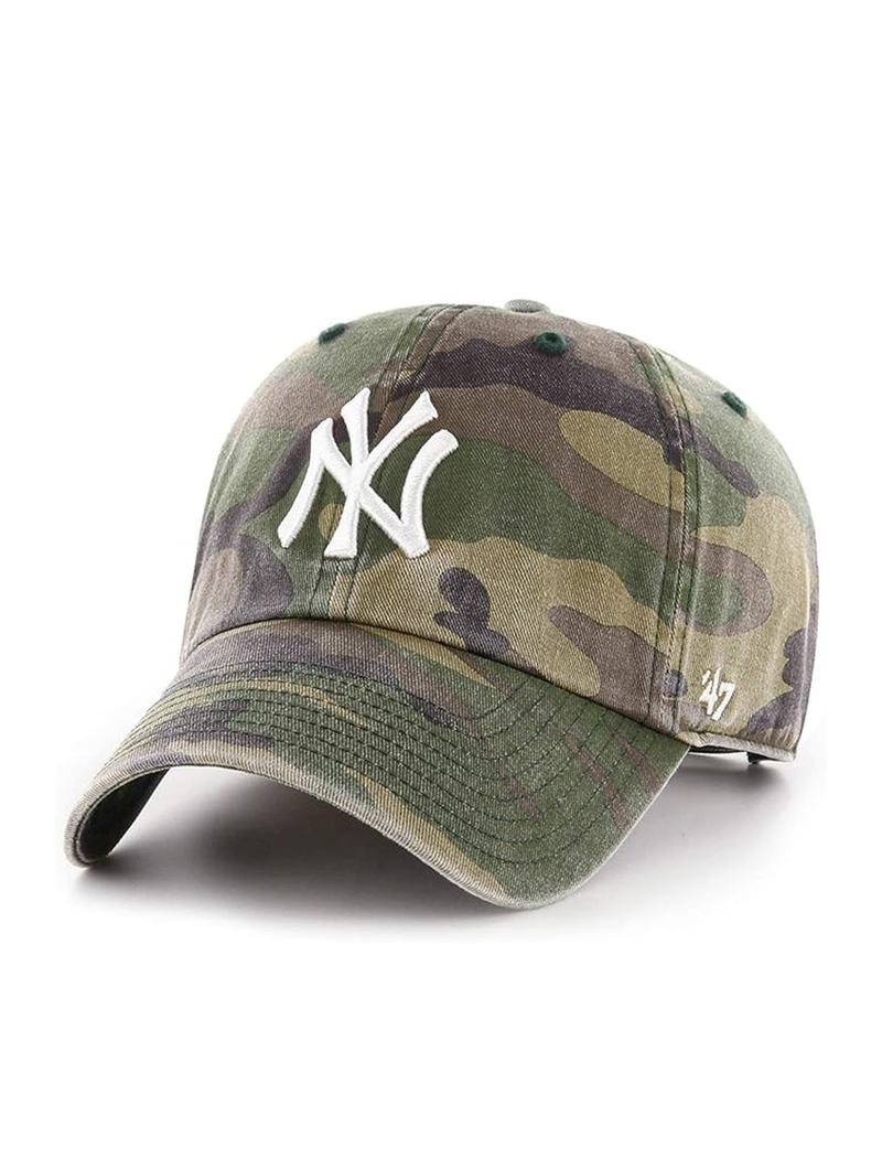 NY Yankees Camo Ball Cap, Camo/White