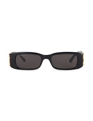 Dynasty Rectangle Sunglasses, Black