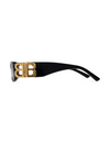 Dynasty Rectangle Sunglasses, Black