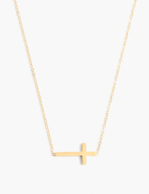 Marrin Costello Barry Cross Necklace, Gold