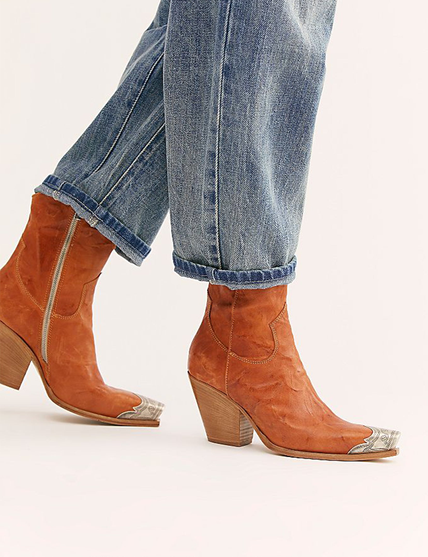 Free People, Shoes, Free People Brayden Woven Tan Western Boots 366