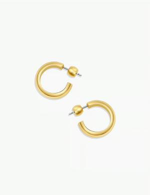 Paseo Small Hoops, Gold