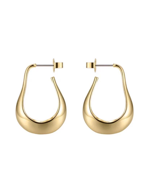 Arielle Hoops, Gold Plated