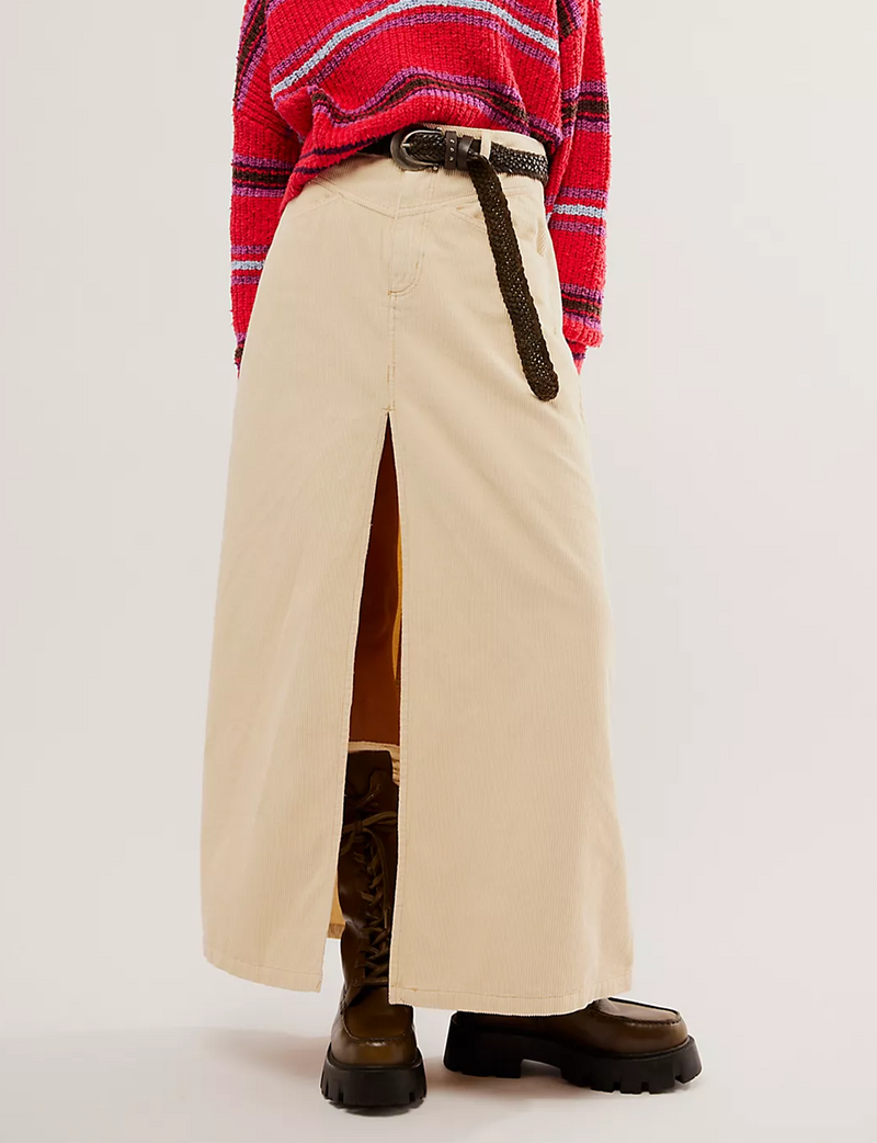 Come As You Are Cord Skirt, Beechwood