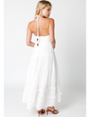 Open Back Halter Dress, White