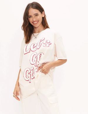 Lets Go Girls Relaxed Tee, Pink Cloud