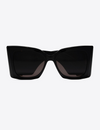Blaze Oversized Cat Eye Sunglasses, Black