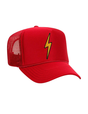 Bolt Vintage Low Rise Trucker Hat, Red