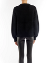 Katja Chunky Knit V Neck Sweater, Black