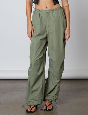 Eye Candy Parachute Pants, Olive