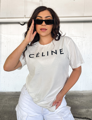 Celine Unisex Tee, White