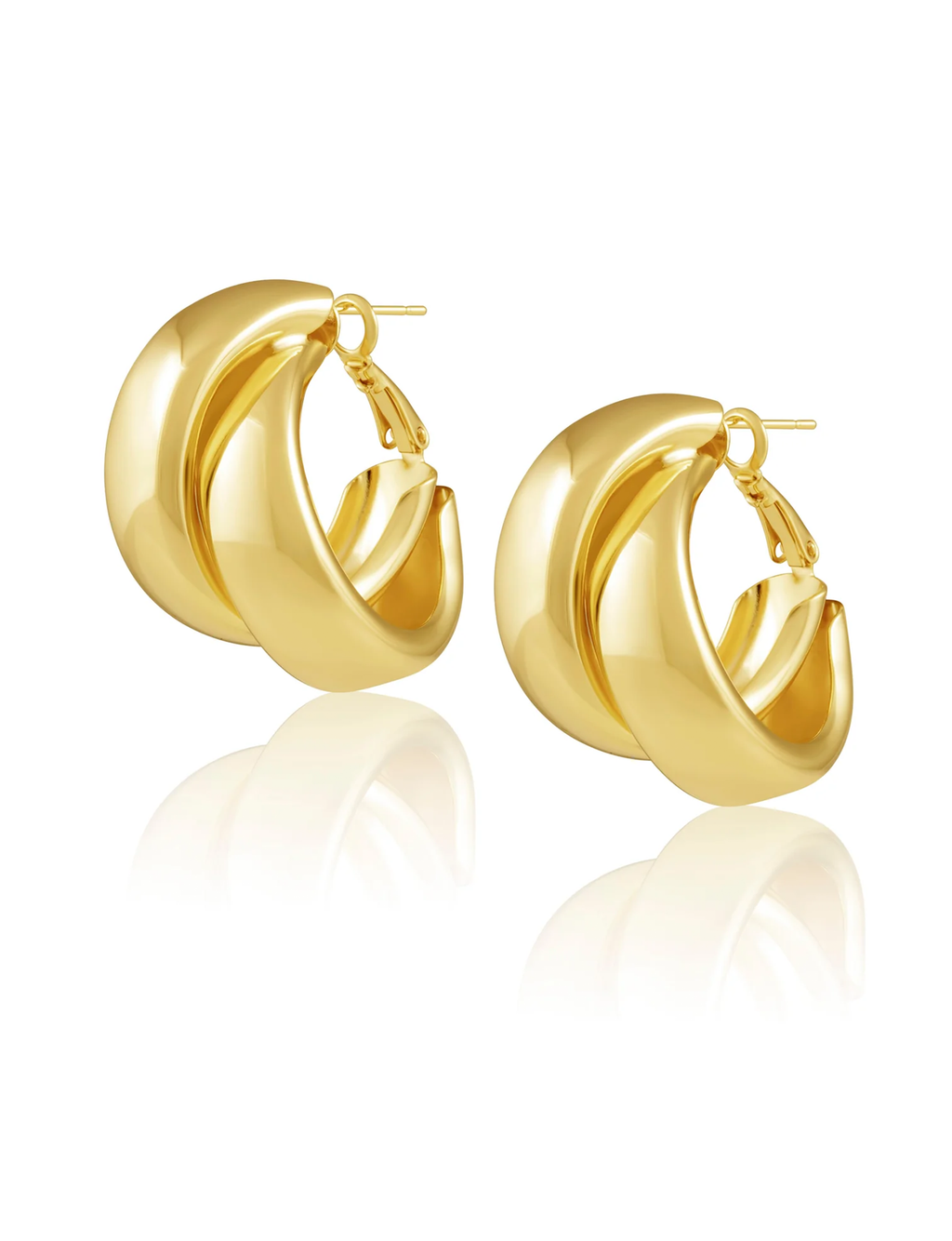 Whitney Hoops, Gold Plated