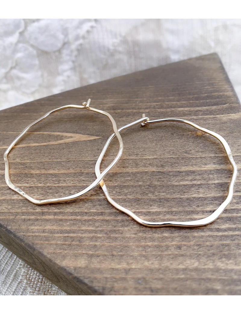 Liquid Large Hoop, Gold Filled