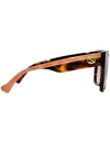 Classic Square Frame Sunglasses, Havana/Crystal/Brown