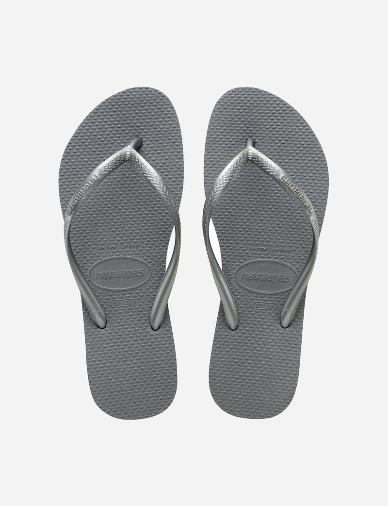 Havaianas Slim Sandal in Steel Grey