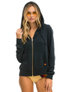 Heart Stitch Zip Hoodie, Charcoal
