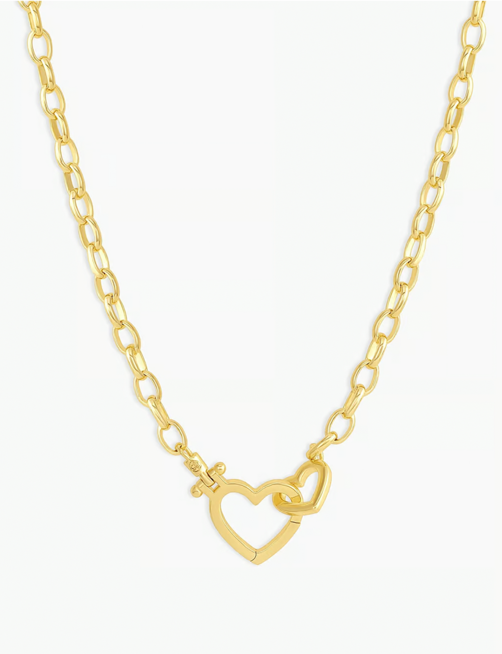Parker Heart Necklace, Gold