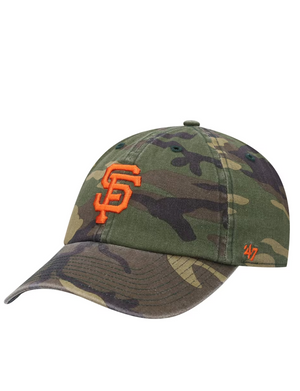SF Giants Camo Ball Cap, Camo/Orange