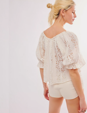 Stacey Lace Top, Ivory