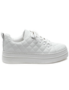 Nancee Quilted Leather Sneaker, White