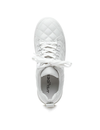 Nancee Quilted Leather Sneaker, White