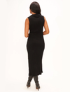 Smooth Operator Collared Sweater Rib Dress, Black