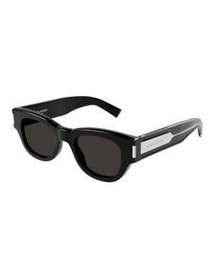 Classic Line Sunglasses, Black/Crystal/Grey