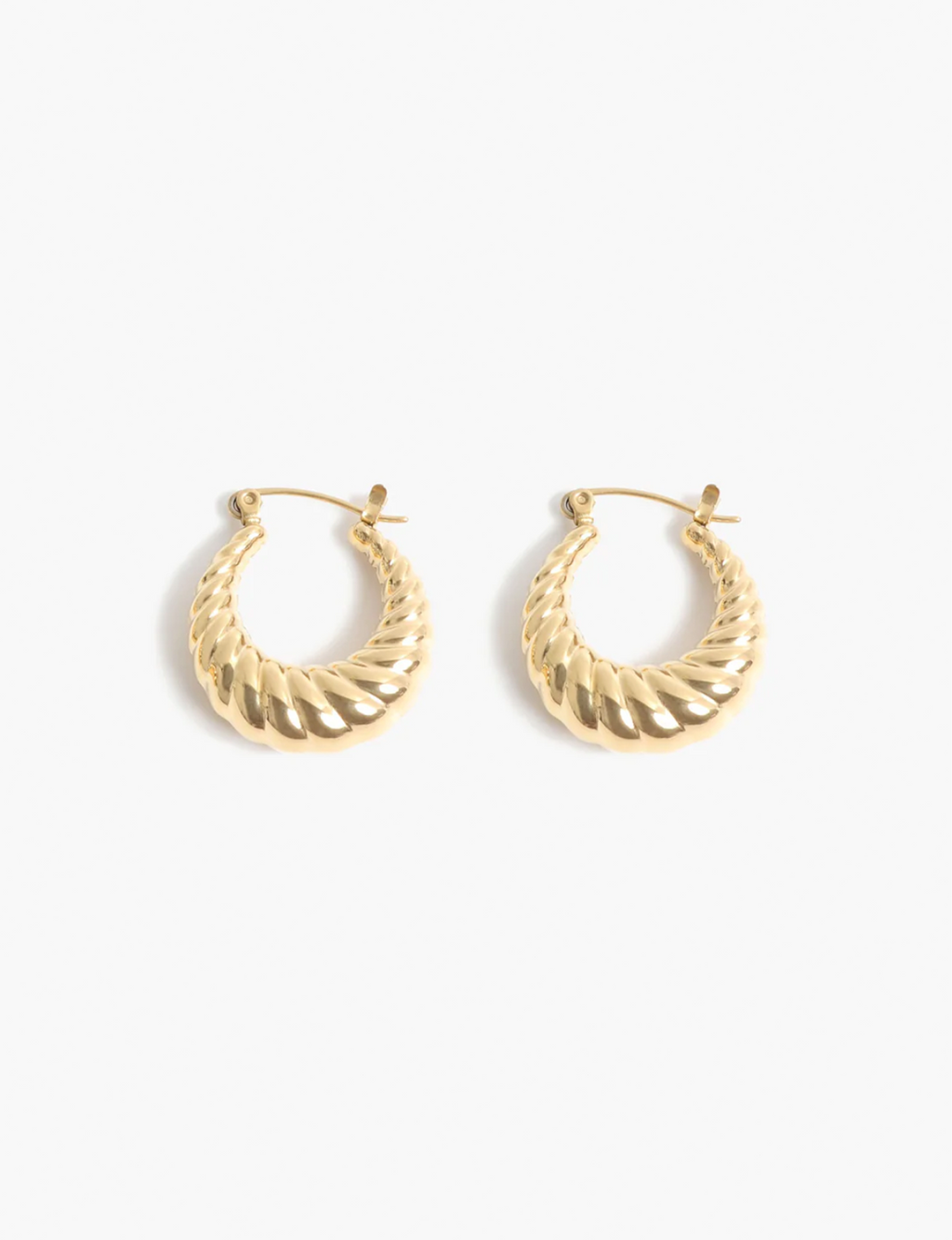 Halle Hoops 1", Gold Plated