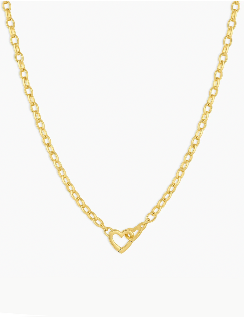 Gorjana Parker Mini Heart Necklace, Gold