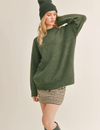 Wisteria Mock Neck Sweater, Forest