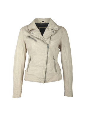 Sofia 4 Leather Jacket, Off White