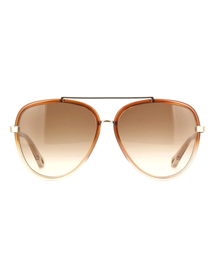 Square Oval Sunglasses, Brown