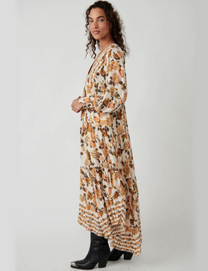 Rows of Roses Maxi, Ivory Combo